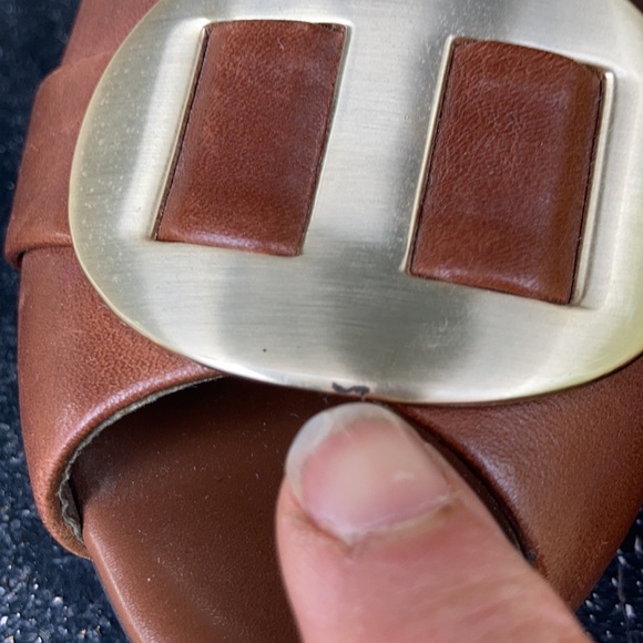 Franco Sarto women’s Brown Buckle kitten heel  7.5 - Picture 8 of 13